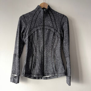 Lululemon Define Jacket 6 Luminesce Splatter White Black